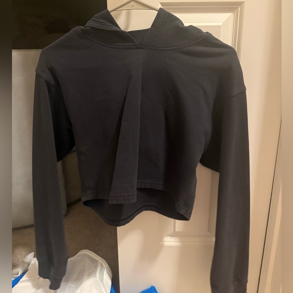 Lululemon Athletica Black Cropped Hoodie